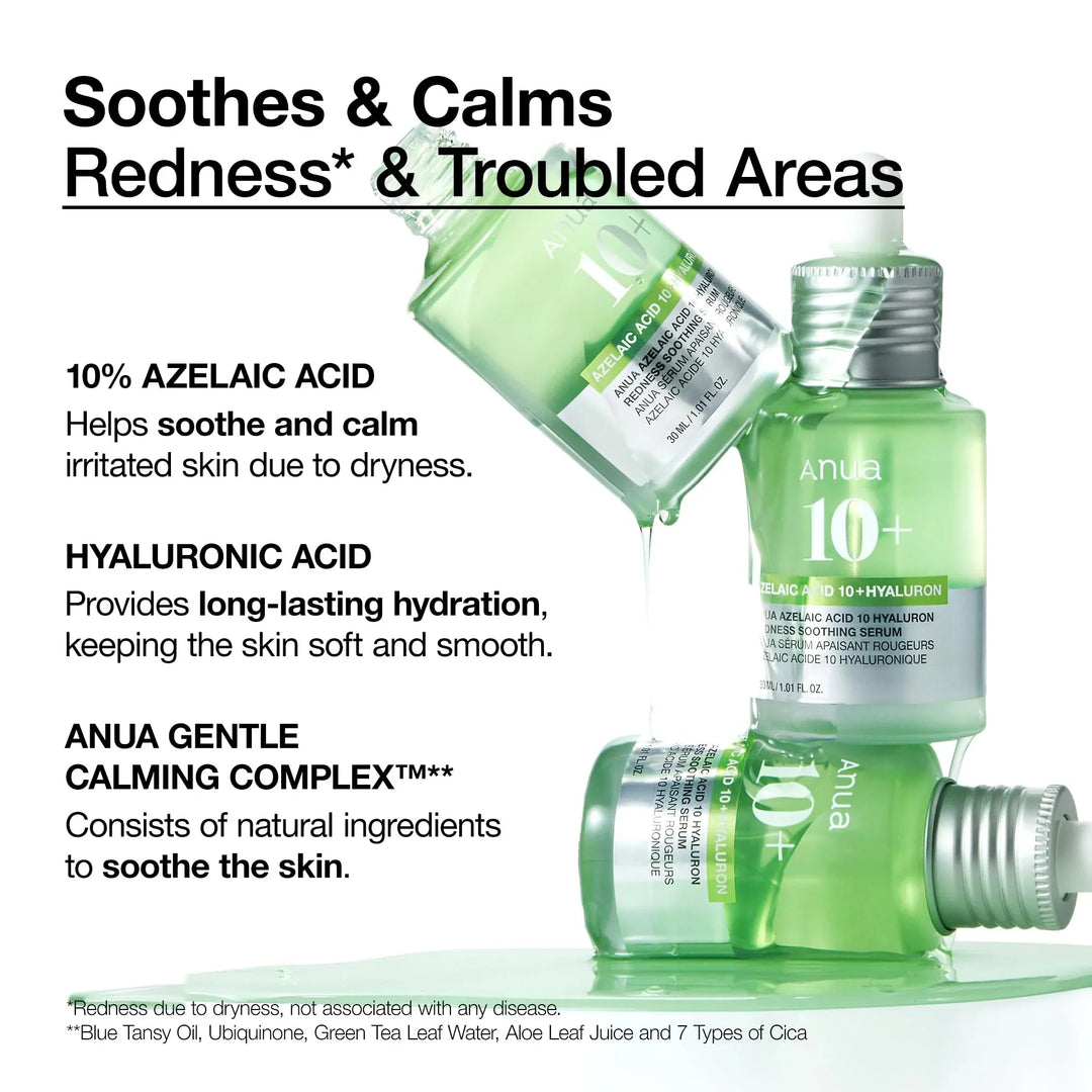 Anua – Azelaic Acid 10 Hyaluron Redness Soothing Serum